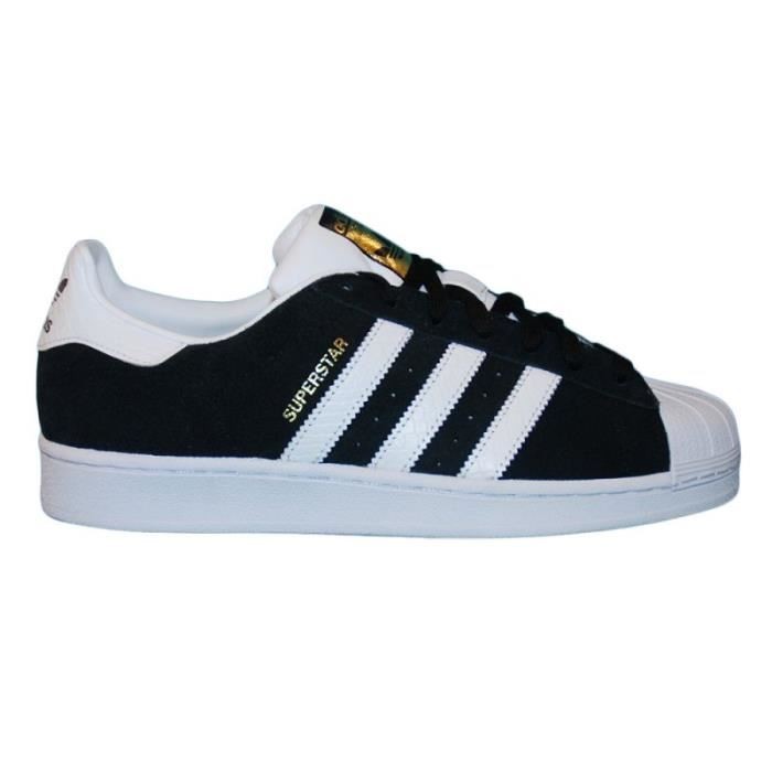 superstar adidas femme blanche et noir