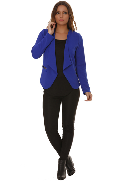 Acheter blazer femme bleu electrique en ligne N10226103K457 Blazer Montantes Vintage Femme bleu électrique